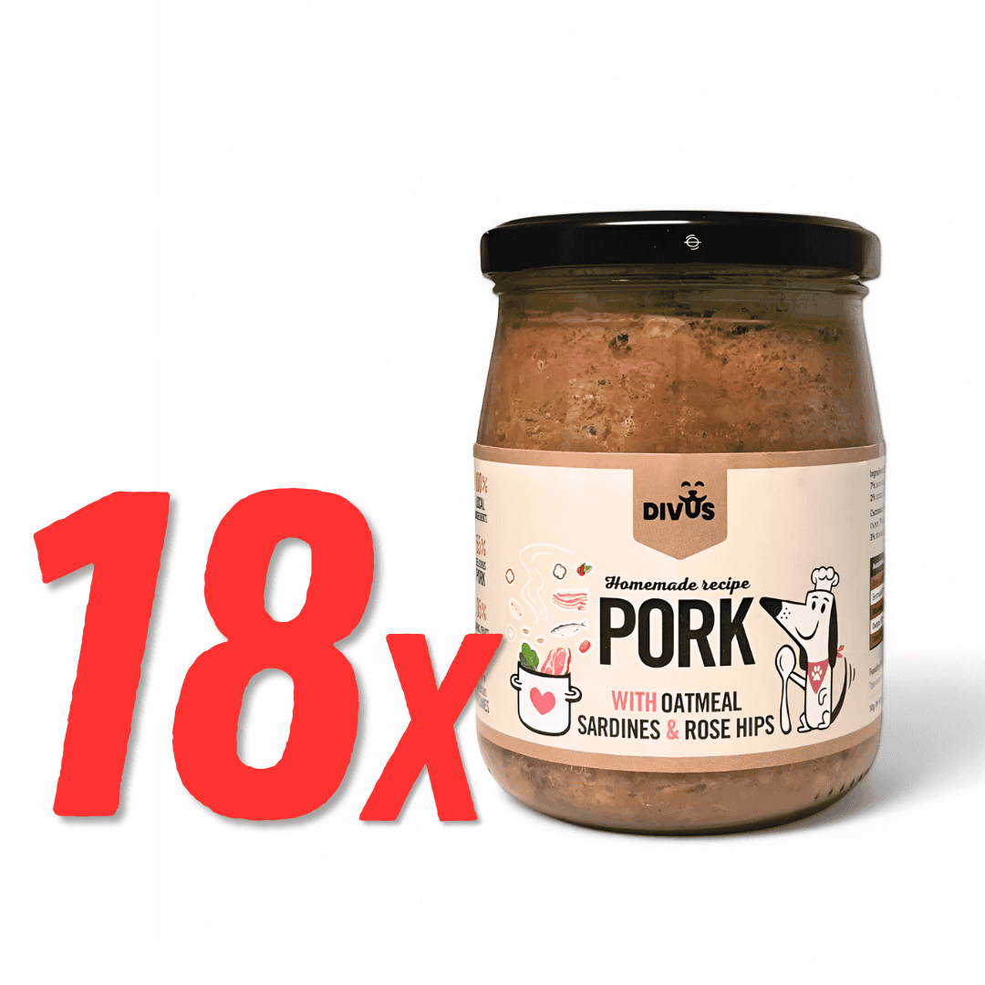 Slow-cooked pork – 18 units